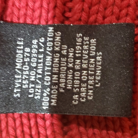 Tribal red bell sleeve ruffled cardigan with pockets - Picture 7 of 7